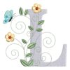 Matriz de Bordado Letra L com Detalhes Florais. Baixe agora no formato compatível com sua máquina de bordar DST, EXP, JEF, PES e XXX. Conta com 7 cores e 4 tamanhos disponíveis. Entre e veja mais detalhes da matriz para sua máquina computadorizada.
