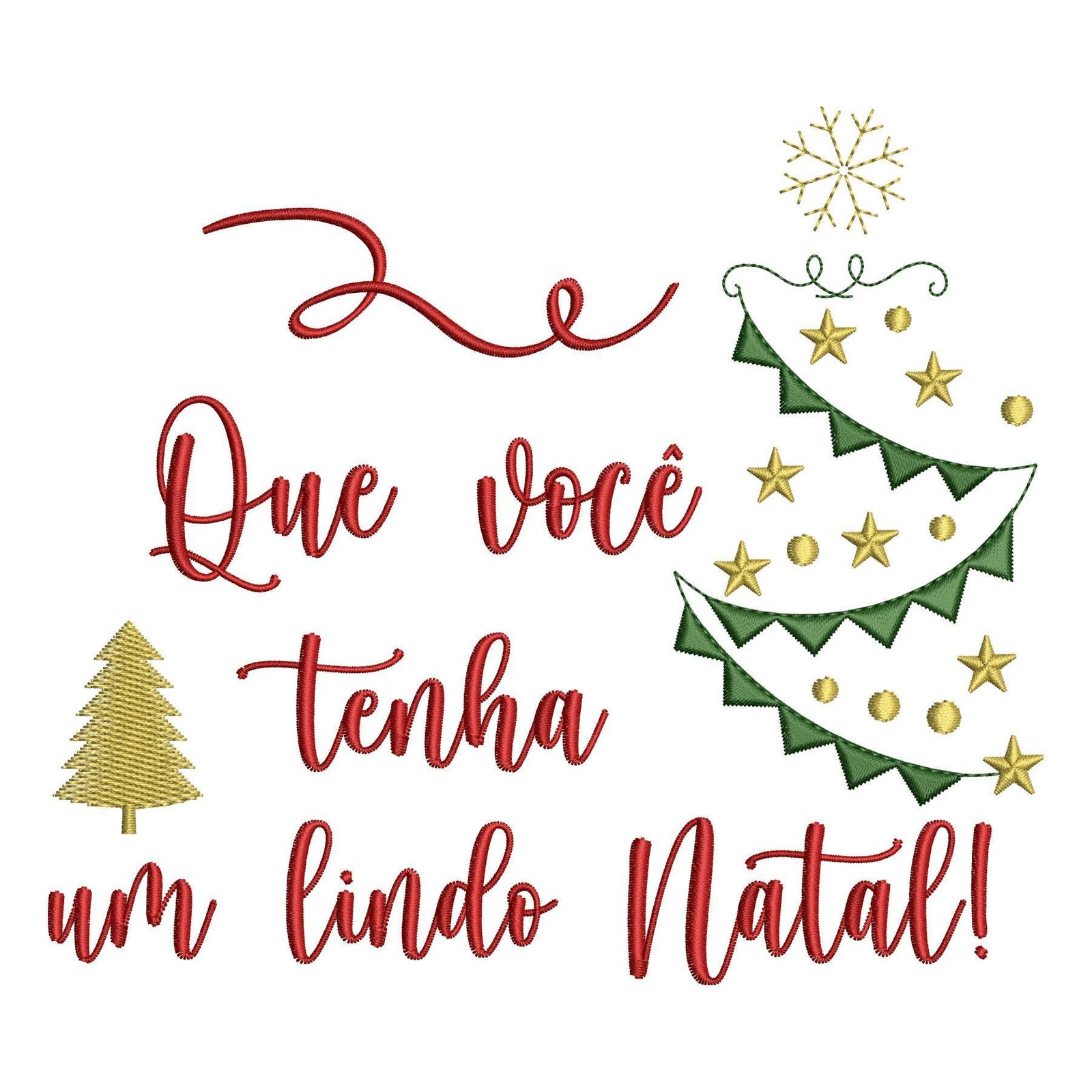 Matriz de Bordado Que Você Tenha um Lindo Natal. Baixe agora no formato compatível com sua máquina de bordar DST, EXP, JEF, PES e XXX. Conta com 3 cores e 4 tamanhos disponíveis. Entre e veja mais detalhes da matriz para sua máquina computadorizada.