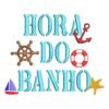 Matriz de Bordado Hora do Banho Decorativo. Baixe agora no formato compatível com sua máquina de bordar DST, EXP, JEF, PES e XXX. Conta com 8 cores e 4 tamanhos disponíveis, utilizando a técnica de pontos leves. Entre e veja mais detalhes da matriz para sua máquina computadorizada.