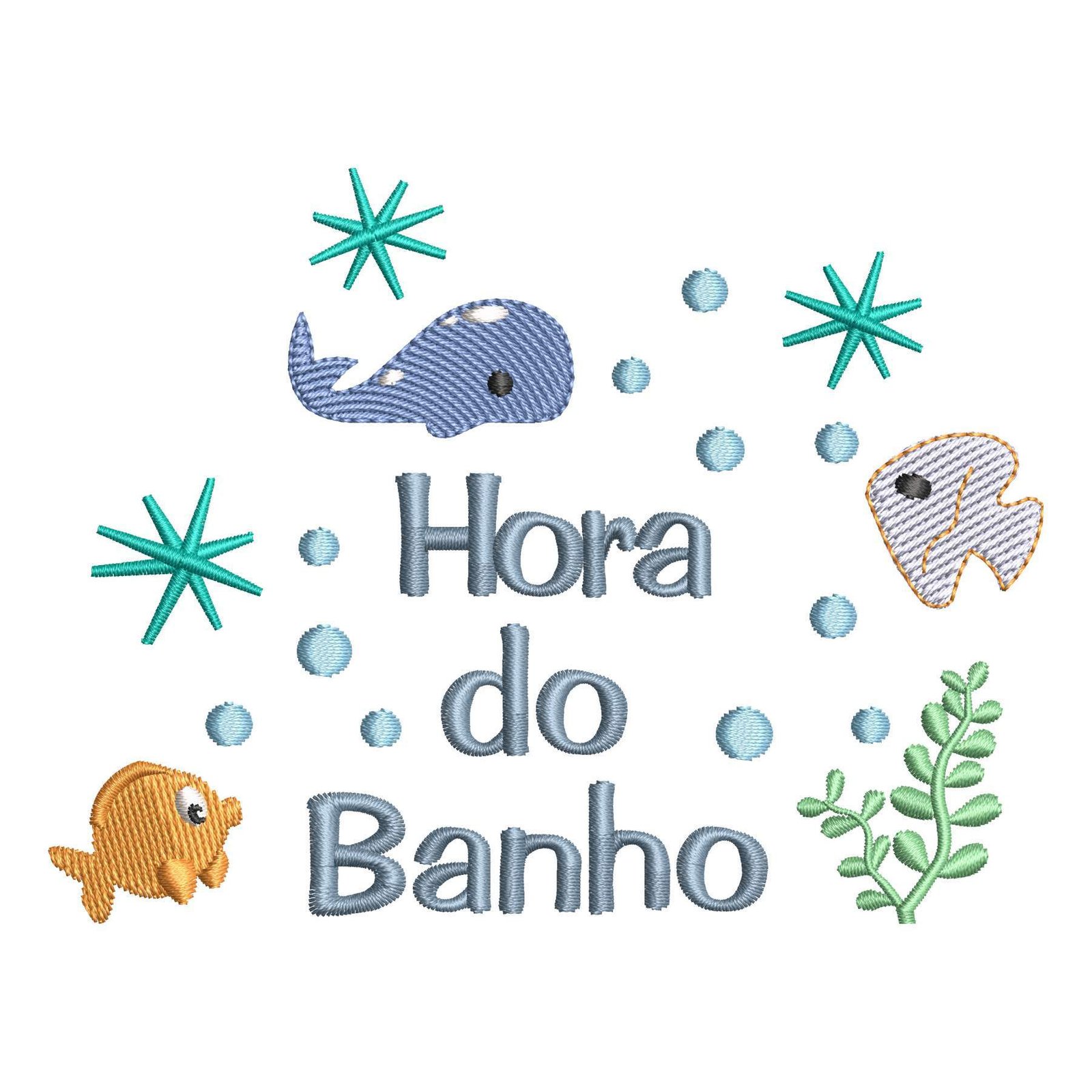 Matriz de Bordado Hora do Banho Decorativo. Baixe agora no formato compatível com sua máquina de bordar DST, EXP, JEF, PES e XXX. Conta com 9 cores e 4 tamanhos disponíveis, utilizando a técnica de pontos leves. Entre e veja mais detalhes da matriz para sua máquina computadorizada.