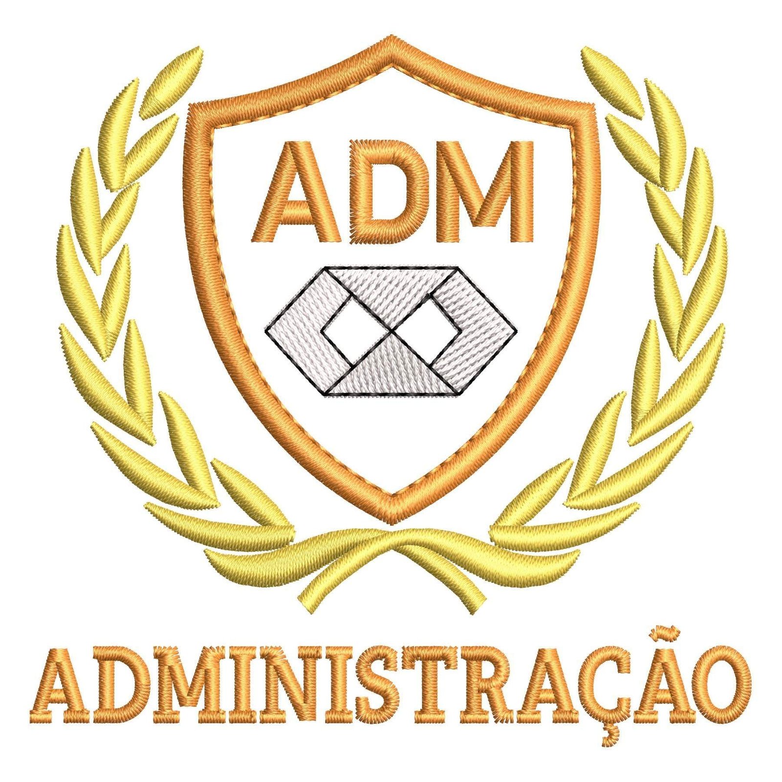 Matriz de Bordado Logotipo Administração. Baixe agora no formato compatível com sua máquina de bordar DST, EXP, JEF, PES e XXX. Conta com 4 cores e 4 tamanhos disponíveis. Entre e veja mais detalhes da matriz para sua máquina computadorizada.