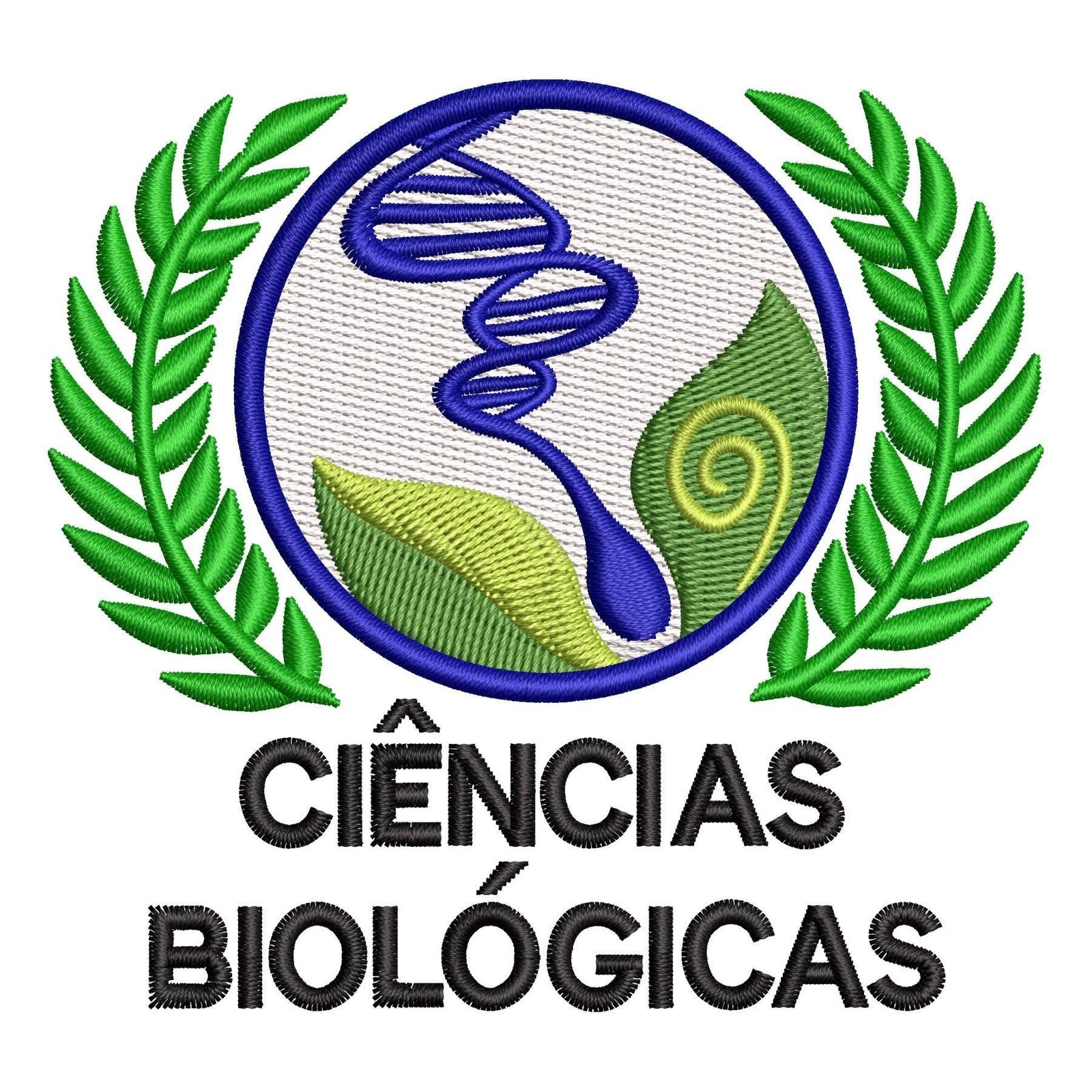 Matriz de Bordado Logotipo Ciências Biológicas. Baixe agora no formato compatível com sua máquina de bordar DST, EXP, JEF, PES e XXX. Conta com 6 cores e 4 tamanhos disponíveis. Entre e veja mais detalhes da matriz para sua máquina computadorizada.