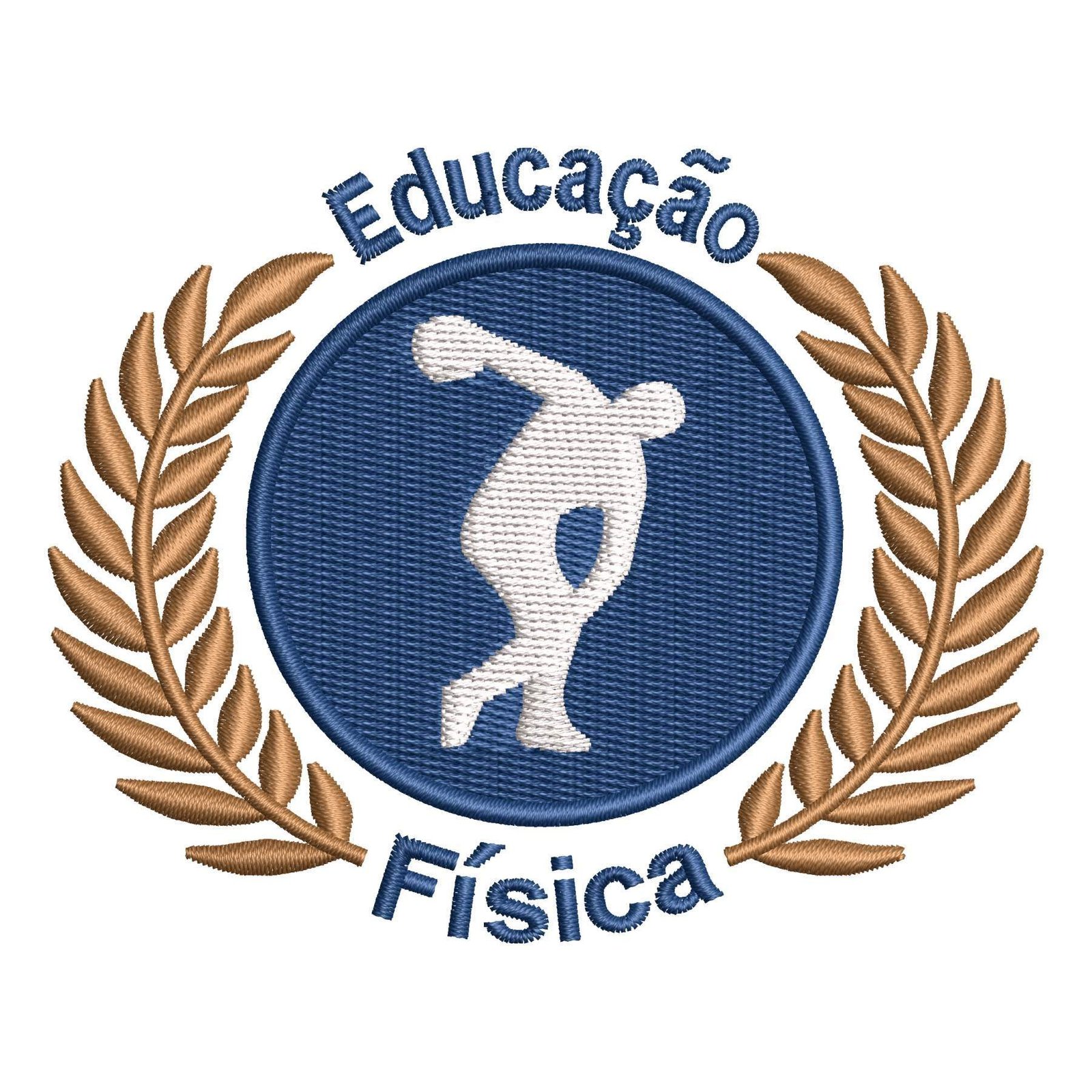 Matriz de Bordado Logotipo Educação Física. Baixe agora no formato compatível com sua máquina de bordar DST, EXP, JEF, PES e XXX. Conta com 3 cores e 4 tamanhos disponíveis. Entre e veja mais detalhes da matriz para sua máquina computadorizada.