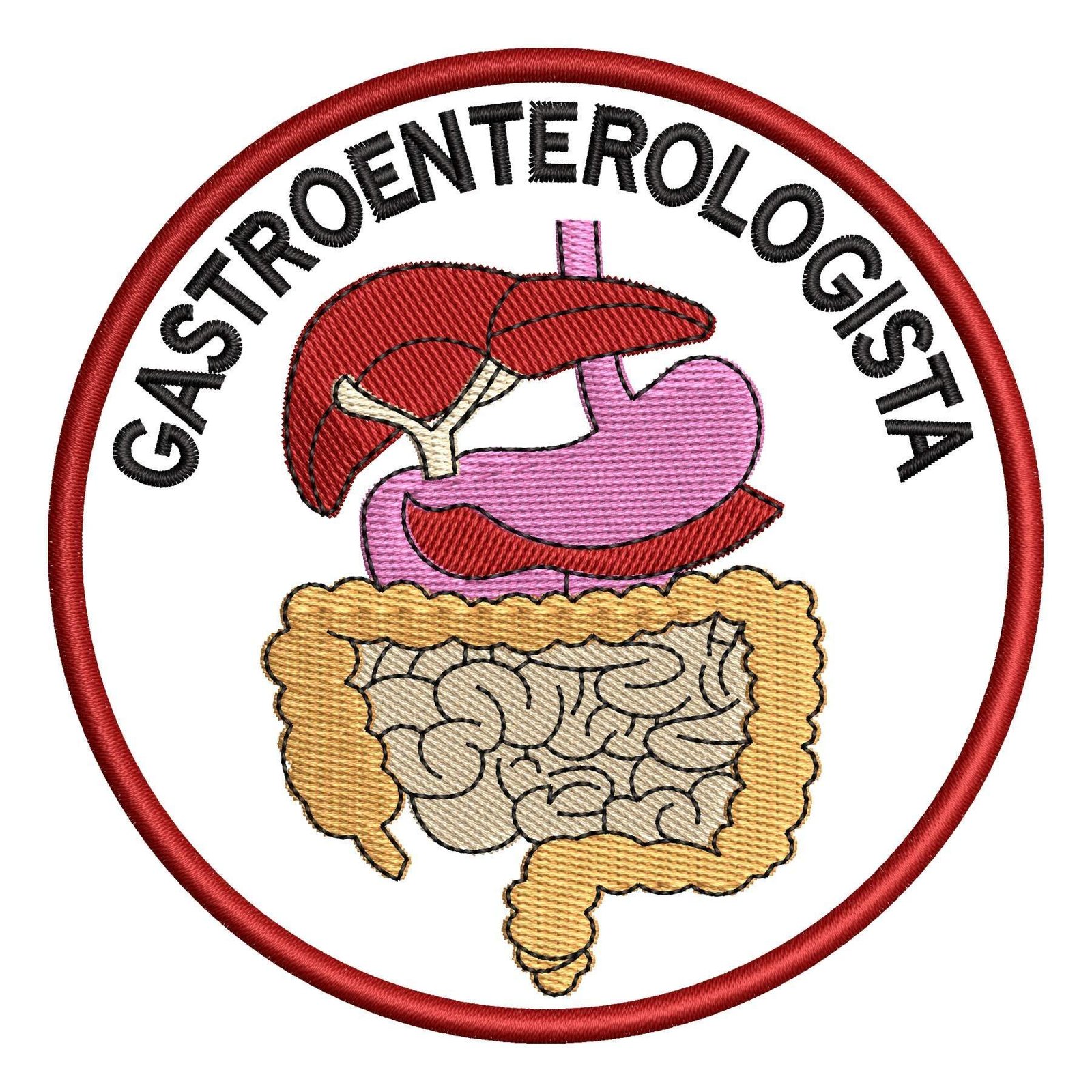 Matriz de Bordado Logotipo Gastroenterologista. Baixe agora no formato compatível com sua máquina de bordar DST, EXP, JEF, PES e XXX. Conta com 5 cores e 4 tamanhos disponíveis. Entre e veja mais detalhes da matriz para sua máquina computadorizada.