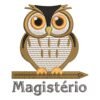 Matriz de Bordado Logotipo Magistério. Baixe agora no formato compatível com sua máquina de bordar DST, EXP, JEF, PES e XXX. Conta com 6 cores e 4 tamanhos disponíveis. Entre e veja mais detalhes da matriz para sua máquina computadorizada.