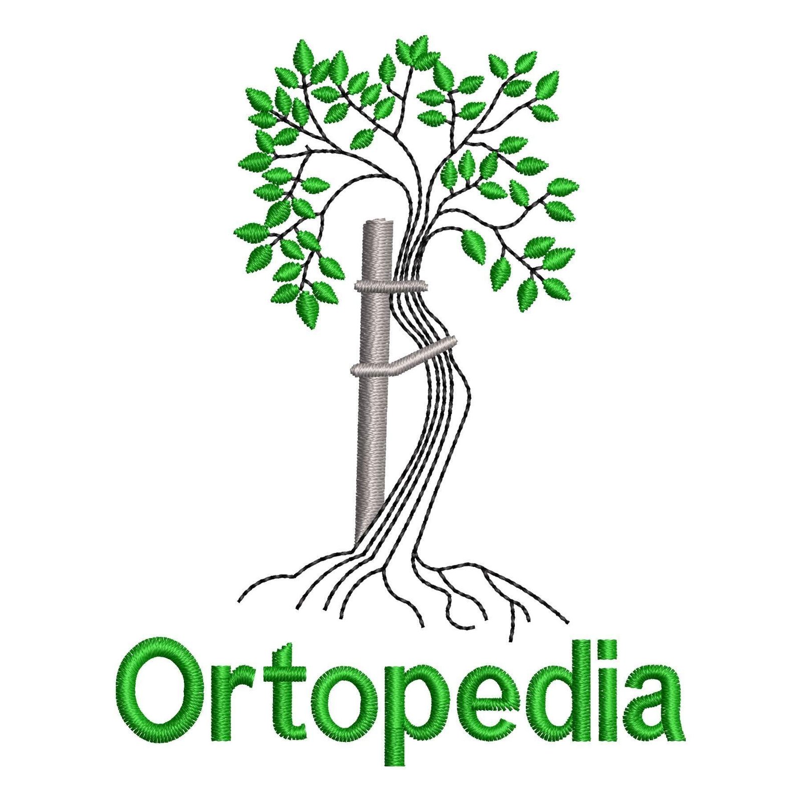 Matriz de Bordado Logotipo Ortopedia. Baixe agora no formato compatível com sua máquina de bordar DST, EXP, JEF, PES e XXX. Conta com 3 cores e 4 tamanhos disponíveis. Entre e veja mais detalhes da matriz para sua máquina computadorizada.