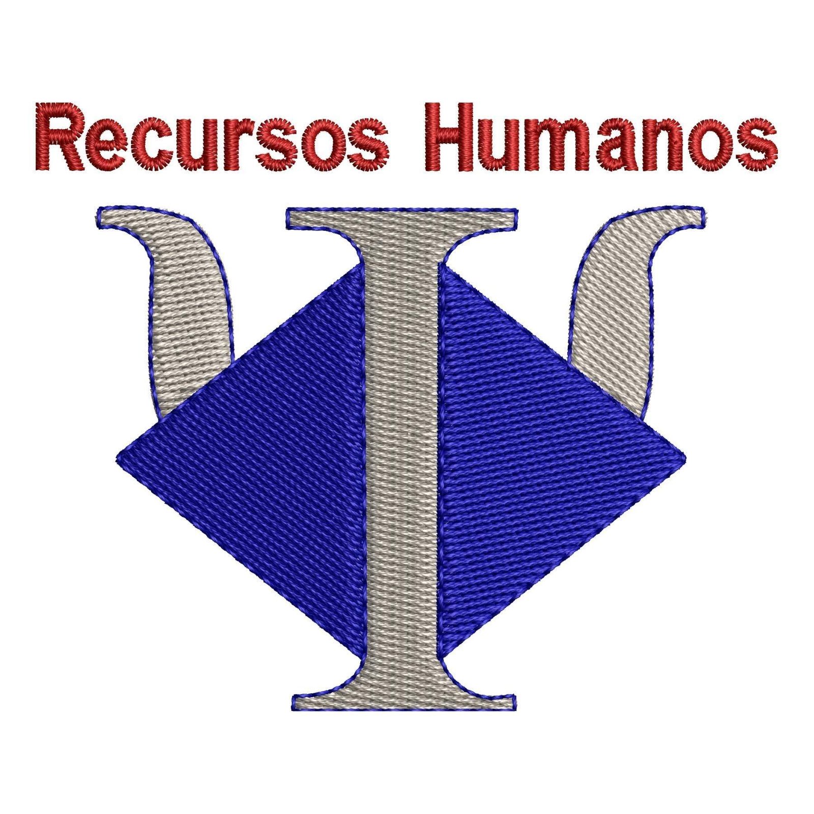 Matriz de Bordado Logotipo Recursos Humanos. Baixe agora no formato compatível com sua máquina de bordar DST, EXP, JEF, PES e XXX. Conta com 3 cores e 4 tamanhos disponíveis. Entre e veja mais detalhes da matriz para sua máquina computadorizada.