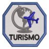 Matriz de Bordado Logotipo Turismo. Baixe agora no formato compatível com sua máquina de bordar DST, EXP, JEF, PES e XXX. Conta com 5 cores e 4 tamanhos disponíveis. Entre e veja mais detalhes da matriz para sua máquina computadorizada.