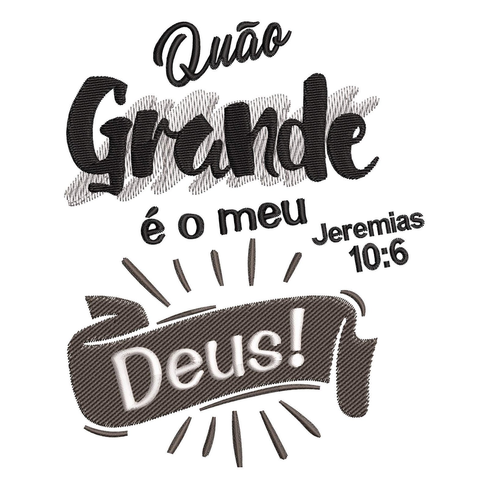 Matriz de Bordado Mensagem Cristã Transformadora. Baixe agora no formato compatível com sua máquina de bordar DST, EXP, JEF, PES e XXX. Conta com 4 cores e 4 tamanhos disponíveis. Entre e veja mais detalhes da matriz para sua máquina computadorizada.