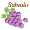 Matriz de Bordado Sábado Semaninha de Frutas. Baixe agora no formato compatível com sua máquina de bordar DST, EXP, JEF, PES e XXX. Conta com 5 cores e 4 tamanhos disponíveis, utilizando a técnica de pontos leves. Entre e veja mais detalhes da matriz para sua máquina computadorizada.