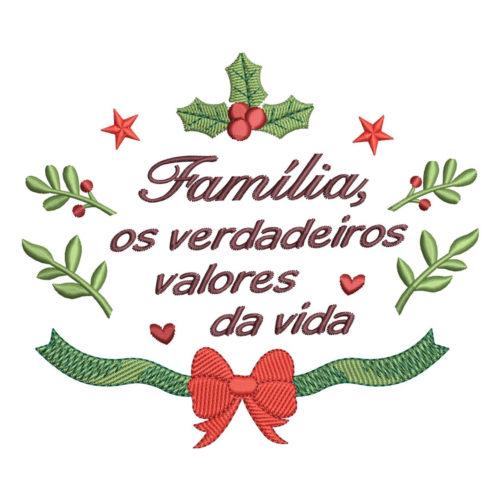 Matriz de Bordado Feliz Natal. Baixe agora no formato compatível com sua máquina de bordar DST, EXP, JEF, PES e XXX. Conta com 5 cores e 4 tamanhos disponíveis. Entre e veja mais detalhes da matriz para sua máquina computadorizada.