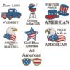 Matrizes de Bordado Coleção American Spirit. Baixe agora no formato compatível com sua máquina de bordar DST, EXP, JEF, PES e XXX. Conta com 7 matrizes e 4 tamanhos disponíveis de cada matriz, utilizando a técnica de pontos leves. Entre e veja mais detalhes dessa coleção para sua máquina computadorizada.