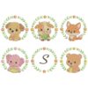 Coleção de Matriz de Bordado Animais em Moldura Floral. Baixe agora no formato compatível com sua máquina de bordar DST, EXP, JEF, PES e XXX. Conta com 6 matrizes e 4 tamanhos disponíveis de cada matriz, utilizando a técnica de pontos leves. Entre e veja mais detalhes dessa coleção para sua máquina computadorizada.