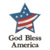 Matriz de Bordado God Bless America. Baixe agora no formato compatível com sua máquina de bordar DST, EXP, JEF, PES e XXX. Conta com 4 cor e 4 tamanhos disponíveis. Entre e veja mais detalhes da matriz para sua máquina computadorizada.