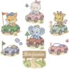 Pacote Animais Cute Passeio de Carro