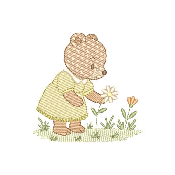 Urso Vintage no Jardim