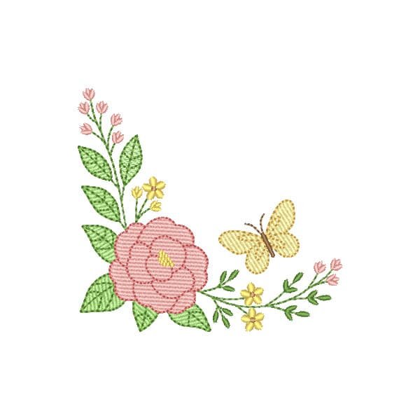 Canto de Flores com Borboleta