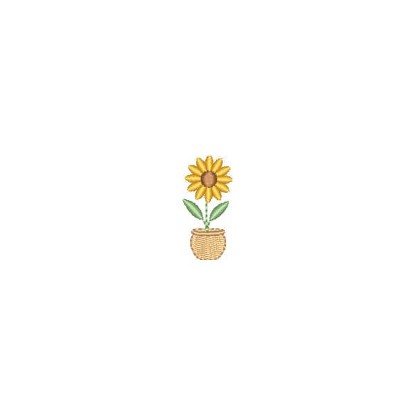 mini Girassol no Vaso