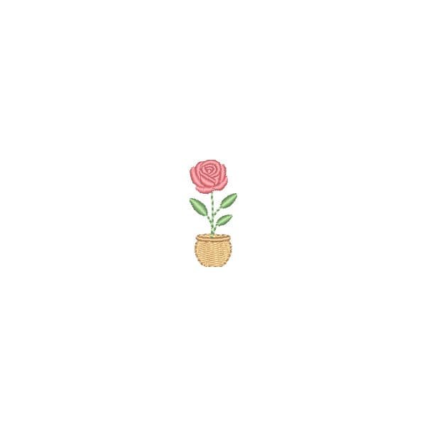 Mini Rosa no Vaso