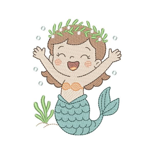 Pequena Sereia Feliz