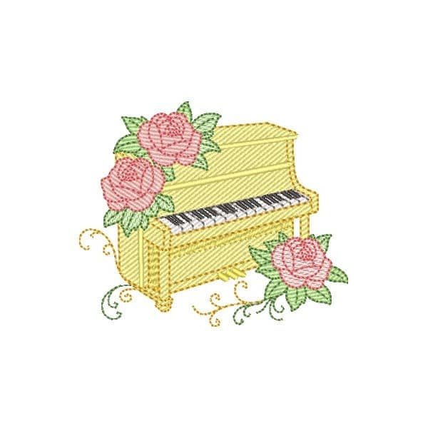 Piano com Rosas
