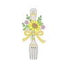 Garfo com Girassol Floral