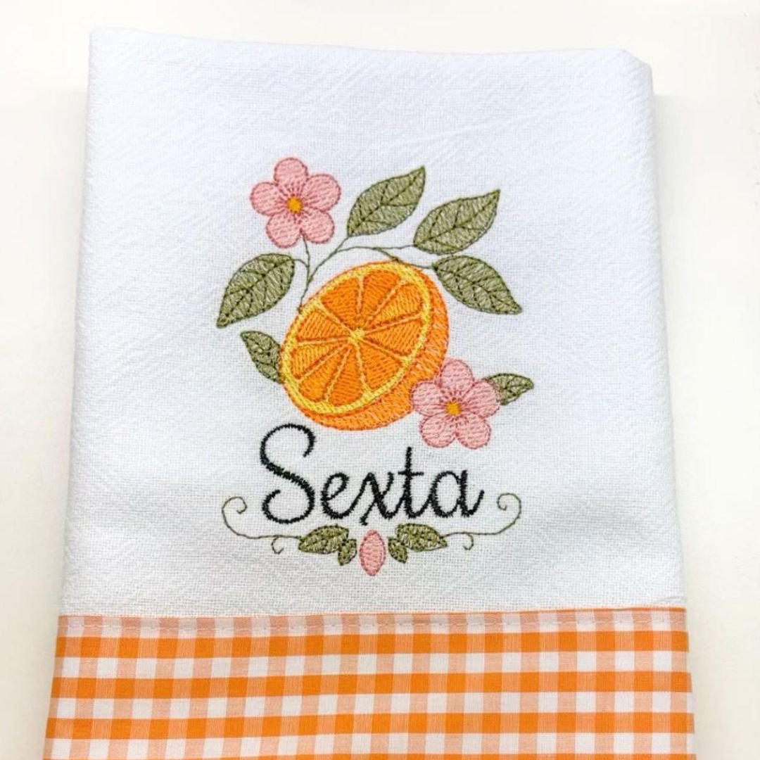 Matriz de Bordado Laranja na Sexta