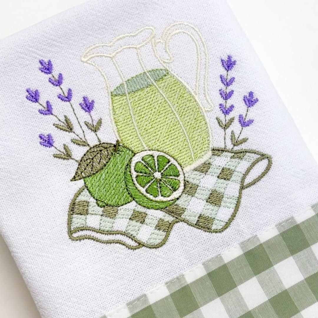 Matriz de Bordado Limonada com Lavanda
