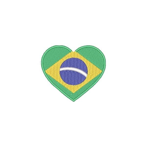 Matriz de Bordado Coração do Brasil