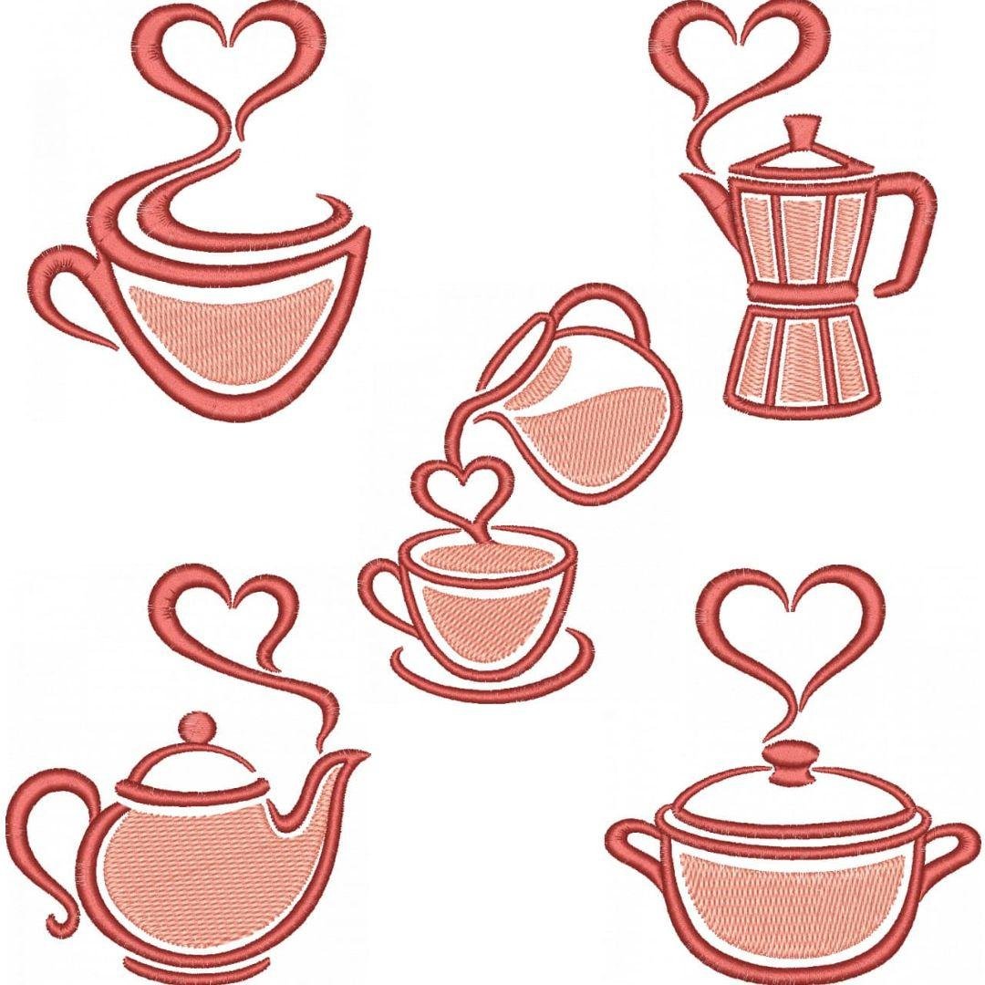 Pacote de Matrizes de Bordado Cozinha com Amor