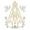 Matriz de Bordado Nossa Senhora com Pombas