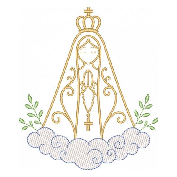 Matriz de Bordado Nossa Senhora com Nuvens
