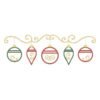 Matriz de Bordado Arabesco Ornamentos de Natal