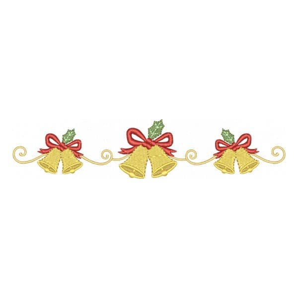 Matriz de Bordado Arabesco Sinos de Natal